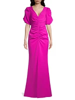 Eve By Laurel Berman Remus Ruched Column Gown