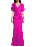 Eve By Laurel Berman Remus Ruched Column Gown