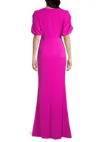 Eve By Laurel Berman Remus Ruched Column Gown