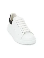 Men's Strass Heel Platform Leather Sneakers