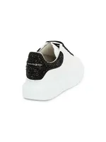 Men's Strass Heel Platform Leather Sneakers