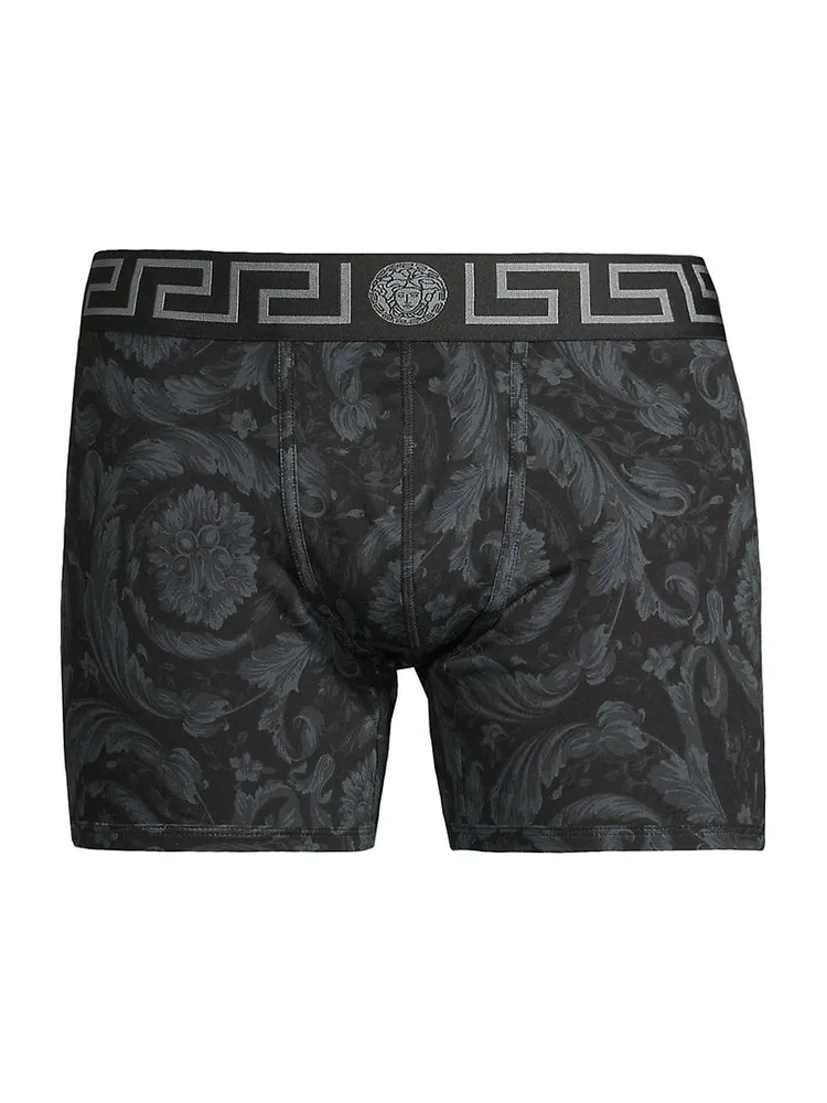 Barocco-Print Cotton-Stretch Boxer Briefs