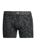 Barocco-Print Cotton-Stretch Boxer Briefs