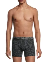 Barocco-Print Cotton-Stretch Boxer Briefs