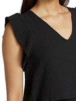 Miley Ruffle-Sleeve Top