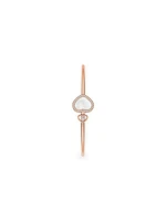 Happy Diamonds Happy Hearts 18K Rose Gold, Diamond & Mother-Of-Pearl Bangle