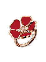 Happy Diamonds 18K Rose Gold & Diamond Flower Ring