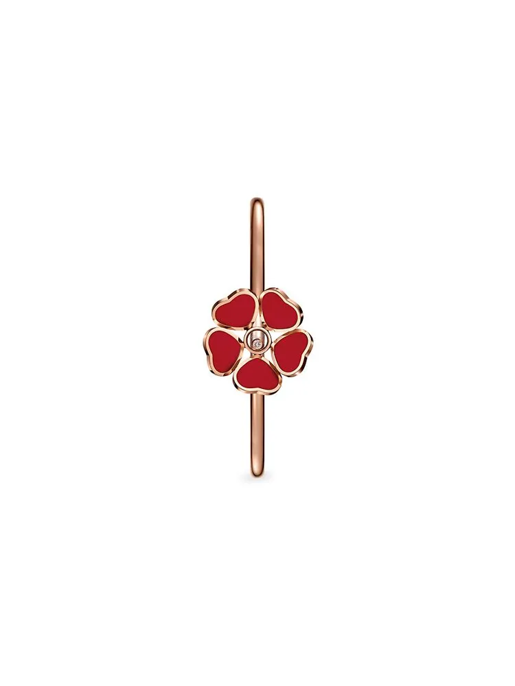 Happy Diamonds Hearts Flower 18K Rose Gold