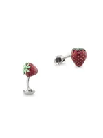 72nd Street Sterling Silver Strawberry Cufflinks