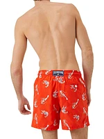 Crevet Crustacean-Embroidered Swim Trunks