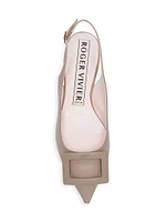 Gommettine Buckle Sling Back Ballerina Flats