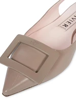 Gommettine Buckle Sling Back Ballerina Flats