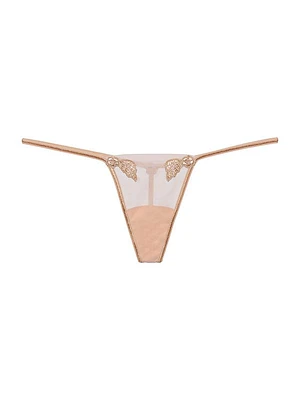 Sheer Embroidered G-String