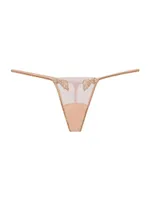 Sheer Embroidered G-String