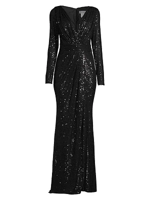 Sequined Evening Gown