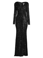 Sequined Evening Gown