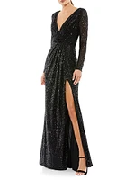 Sequined Evening Gown