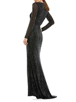 Sequined Evening Gown