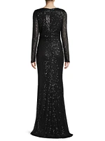 Sequined Evening Gown