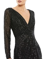 Sequined Evening Gown