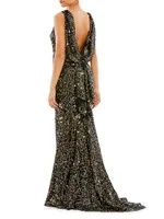 Sequin Sleeveless Sheath Gown