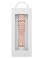 Leather & Rose-Goldtone Logo Apple Watch® Strap/38MM & 40MM