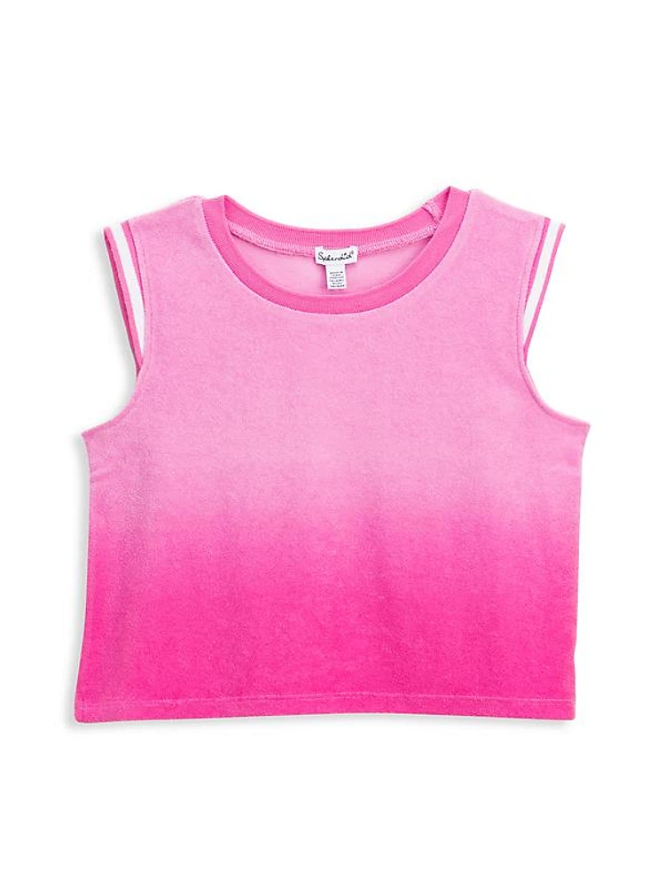 Girl's Dip Dye Terry Top