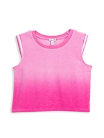 Girl's Dip Dye Terry Top