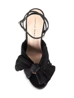 Natalia 115MM Pleated Bow Platform Sandals