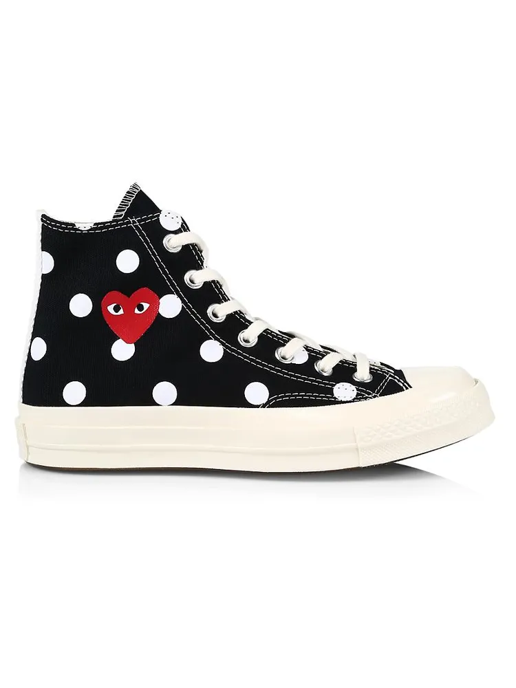 CdG PLAY x Converse Men's Chuck Taylor All Star Polka Dot High-Top Sneakers