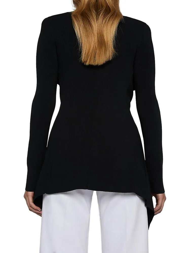 Crepe Knit Draped Jacket