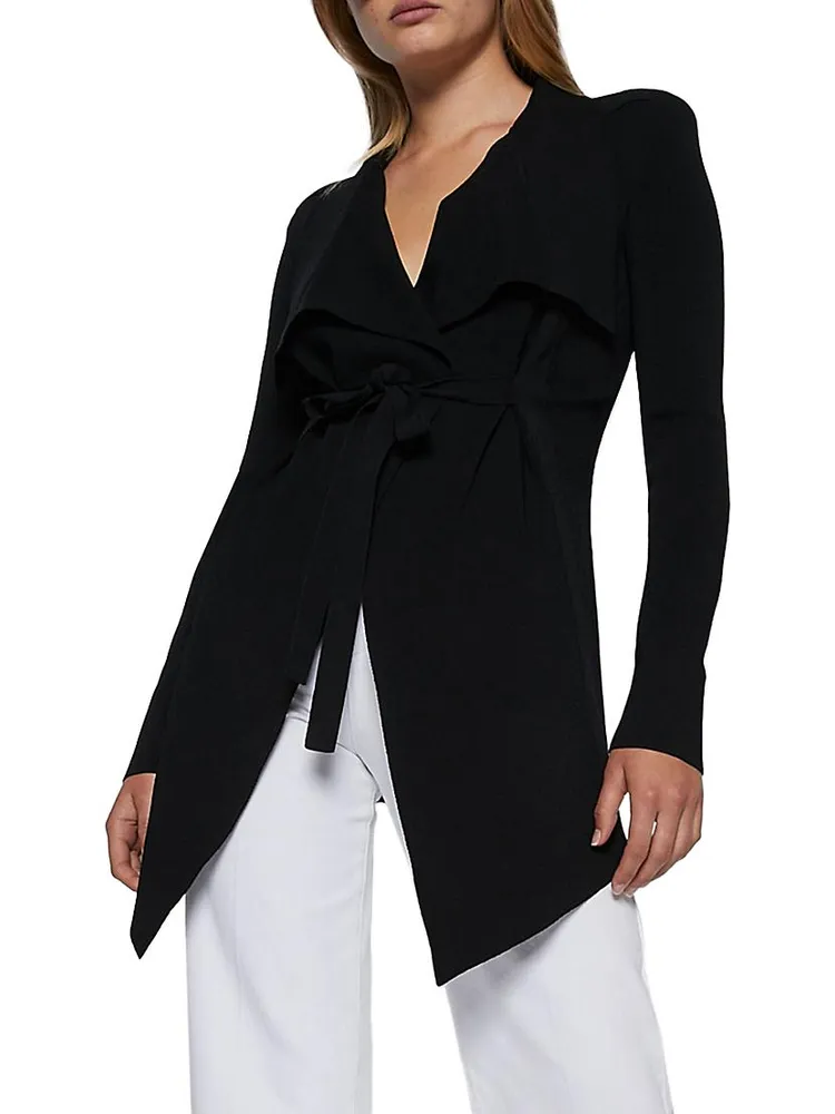 Crepe Knit Draped Jacket