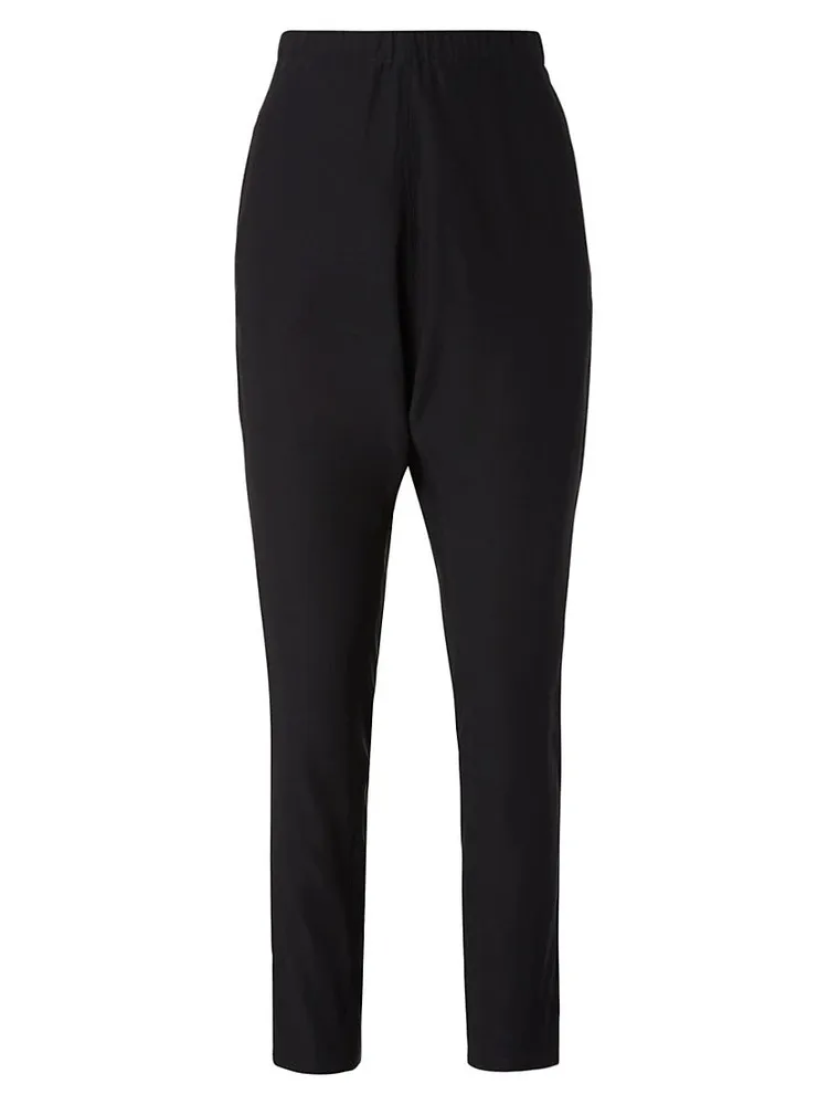 Stretch Silk Dropped Crotch Pants