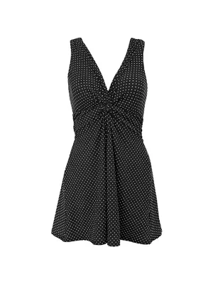 Plus Pin Point Marais Swim Dress