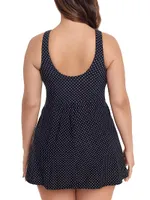 Plus Pin Point Marais Swim Dress