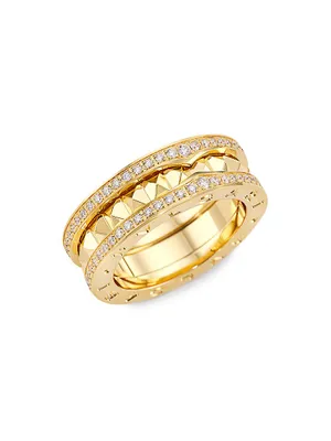 B.zero1 18K Yellow Gold & Diamond Ring