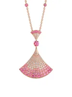 Divas' Dream 18K Rose Gold & Multi-Stone Pendant Necklace