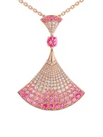 Divas' Dream 18K Rose Gold & Multi-Stone Pendant Necklace