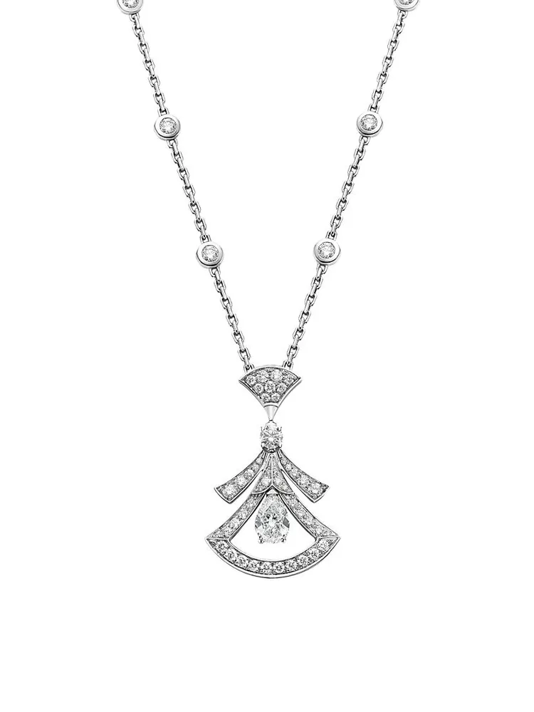 Divas' Dream 18K White Gold & Diamond Pendant Necklace