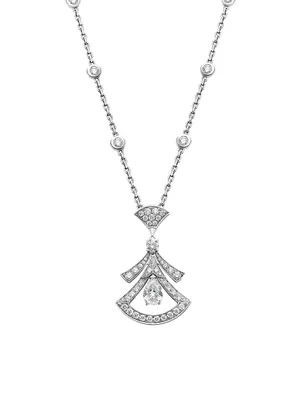 Divas' Dream 18K White Gold & Diamond Pendant Necklace