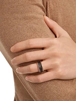 B.zero1 18K Rose Gold & Black Ceramic Ring