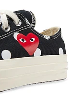 CdG PLAY x Converse Women's Chuck Taylor All Star Polka Dot Low-Top Sneakers