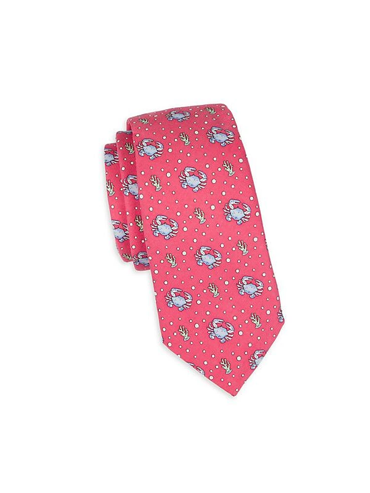 Boy's Crab Print Tie