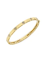 Love In Verona 18K Yellow Gold & 0.15 TCW Diamond Bangle