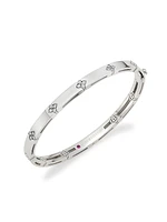 Love In Verona 18K White Gold & Diamond Bangle Bracelet