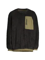 Niko Faux Shearling Crewneck Sweater