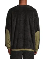 Niko Faux Shearling Crewneck Sweater