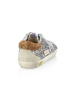 Baby's, Little Girl's & Girl's Super-Star Glitter Sneakers