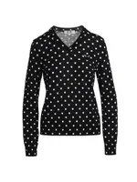 Polka Dot Wool Knit Sweater