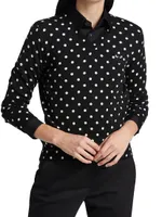 Polka Dot Wool Knit Sweater